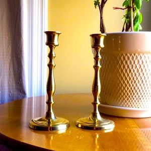 NWT Royal Limited of 2 Solid Brass candlesticks